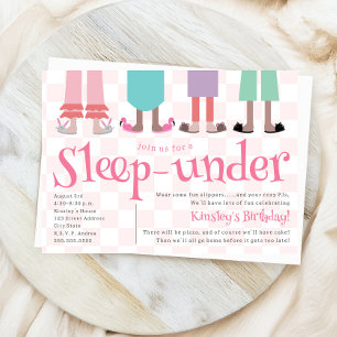 Mädchen Schlummer Party Geburtstagsschlafen unter Einladung