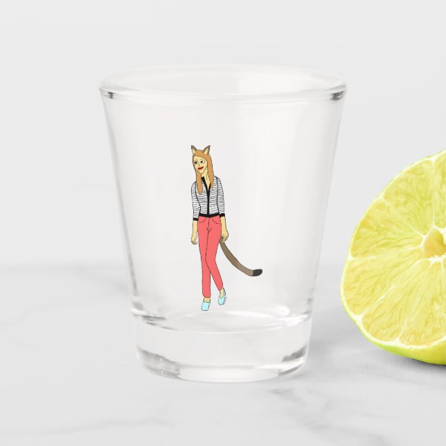 Mädchen Schnapsglas (Vorderseite)