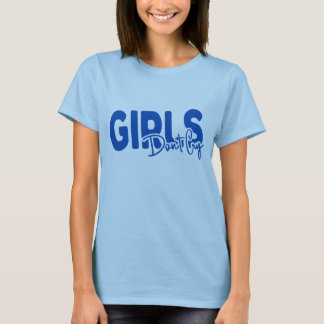 Mädchen Schrei nicht typografisch-blauer T - Shirt