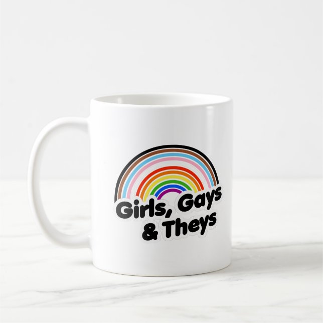 Mädchen Schwule und Sie Kaffeetasse (Links)