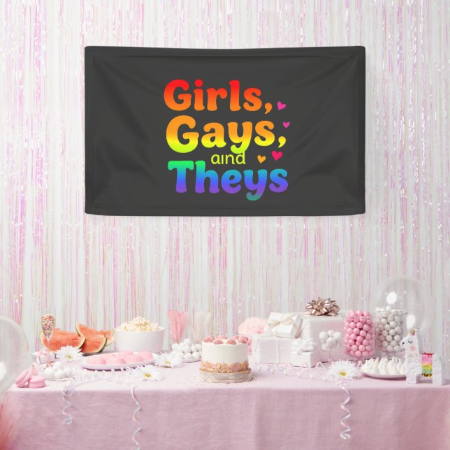 Mädchen, Schwule, und sie sind LGBT-Pride Monatsin Banner (Party)