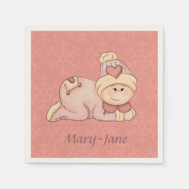 Mädchen Servietten (Vorderseite)