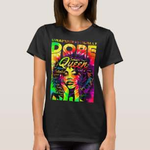Mädchen-Shirt Schwarz Königin Afro Unverblümt Mela T-Shirt