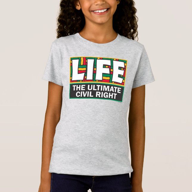 Mädchen-Shirts mit einem mutigen Design. T-Shirt (Vorderseite)