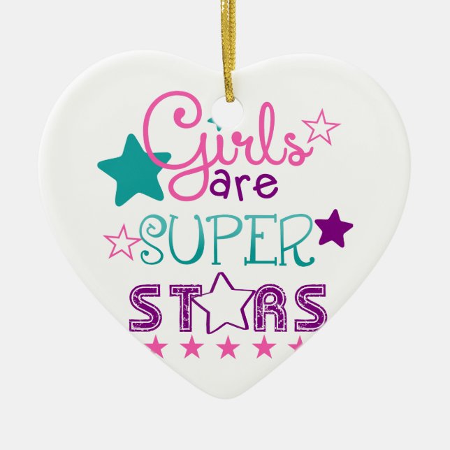 Mädchen sind Superstars Keramik Ornament (Vorne)