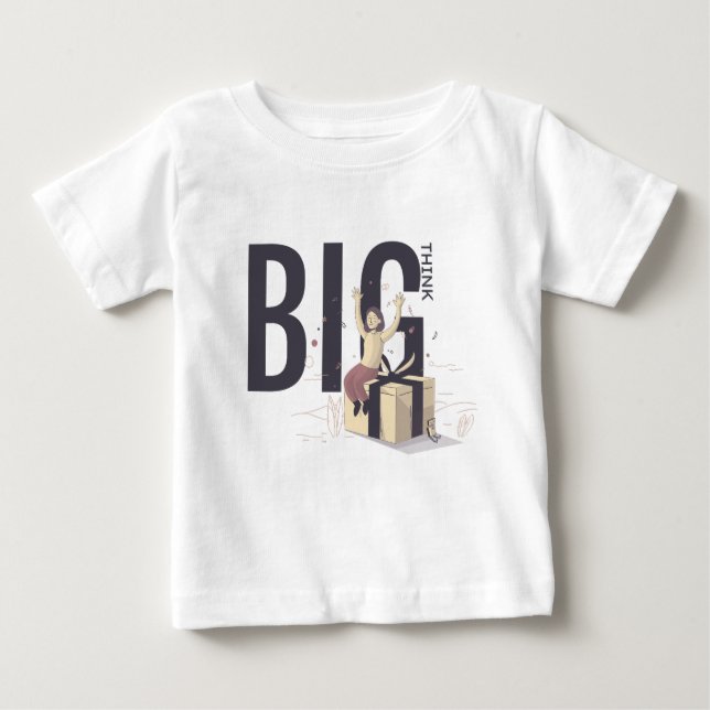 Mädchen sitzt über großartiges Geschenk Baby T-shirt (Vorderseite)