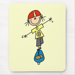 Mädchen Skateboarder T-Shirts und Geschenke Mousepad