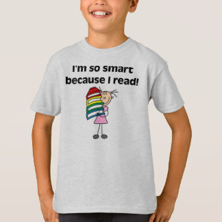 Mädchen Smart, weil ich las T-Shirt