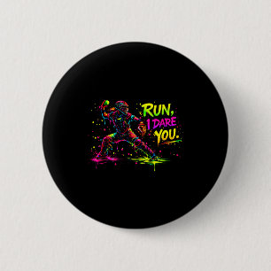Mädchen Softball Catcher Grafik fett Farbe Spritze Button