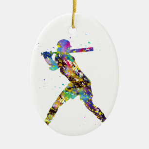 Mädchen Softball-Spielerin Keramik Ornament
