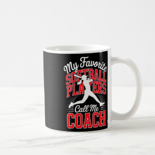Mädchen Softball-Trainer Meine Lieblings-Softball- Kaffeetasse