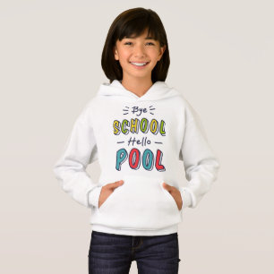 Mädchen Sommerferien Hoodie - Tschüss Schule Hallo