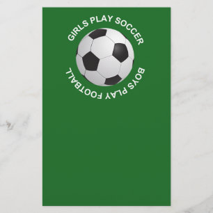 Mädchen spielen Fußball, Jungen spielen Fußball Flyer