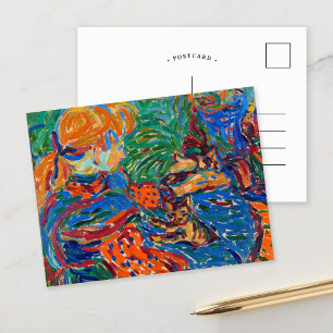 Mädchen spielen mit Katzen   Ernst Ludwig Kirchner Postkarte