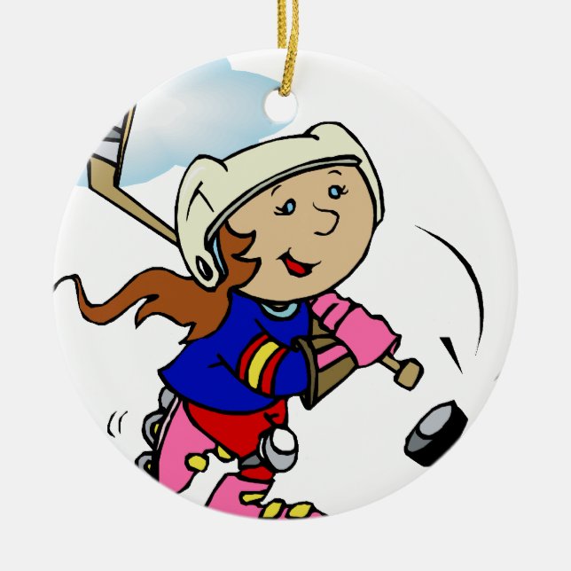 Mädchen-Spieler Keramik Ornament (Vorne)