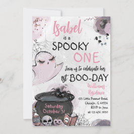 Mädchen Spooky ein Halloween Geburtstag Einladung