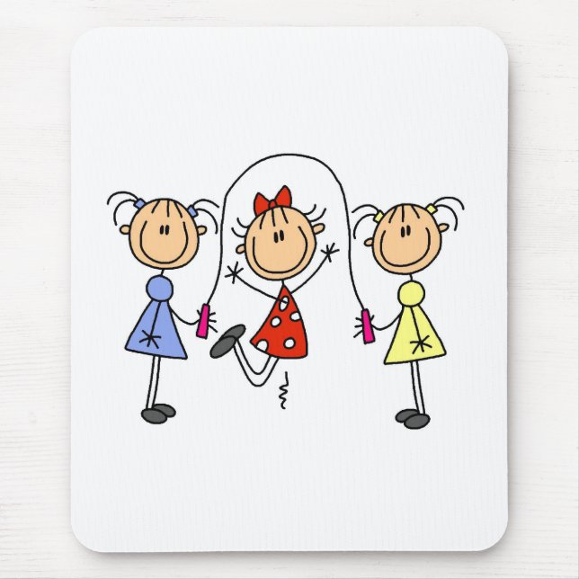 Mädchen springen Seil Mousepad (Vorne)