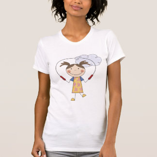 Mädchen-springendes Seil-T - Shirts und Geschenke