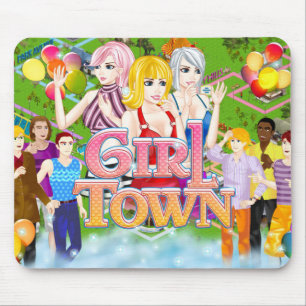 Mädchen-Stadt Mousepad