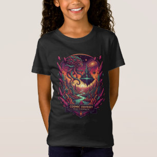 Mädchen Sternenraum Fantasy Kosmische Abenteuer T-Shirt