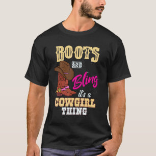 Mädchen Stiefel Glanz Es Ist Eine Cowgirl Sache Re T-Shirt