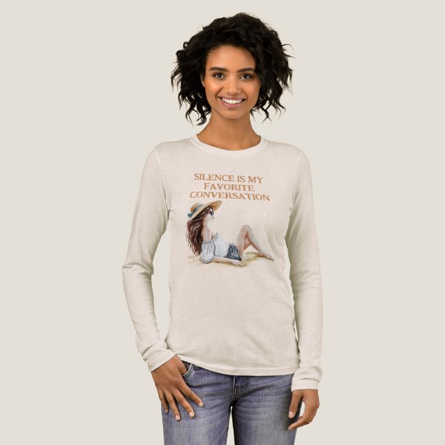 Mädchen Stille T-Shirt Tri-Blend Shirt (Volle Vorderseite)