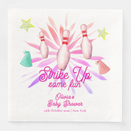 Mädchen Strike Up Bowling Sport Party Baby Shower Serviette