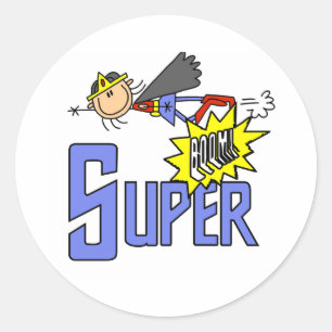 Mädchen SUPER Runder Aufkleber