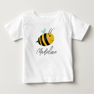 Mädchen Süß Ein Sommer Erster Bienentag 1. Geburts Baby T-shirt