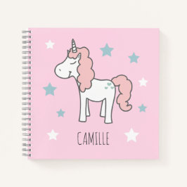 Mädchen Süß Magisches Rosa Einhorn Kinder Schule Notizbuch