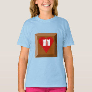 Mädchen T - Shirt blaue LIEBE SCHOKOLADE