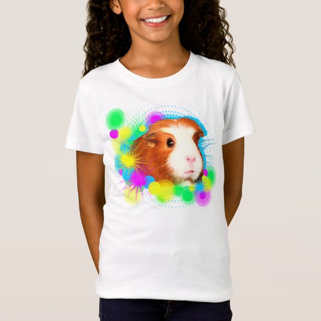 Mädchen T-Shirt mit Meerschweinchen (Vorderseite)