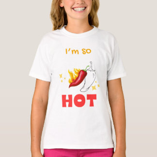 Mädchen T-Shirt tragen und Hitze!