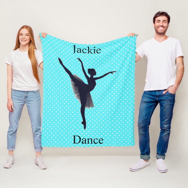 Mädchen tanzen Polka-Punkt Fleecedecke (Beispiel)