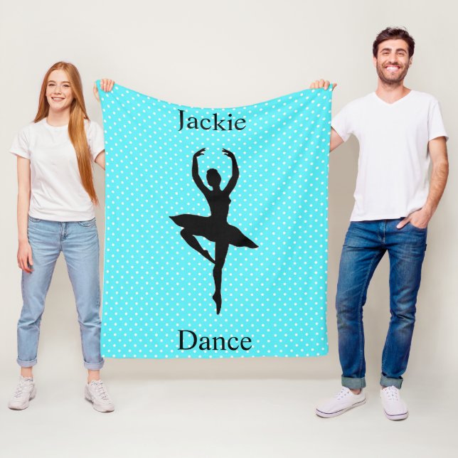 Mädchen tanzen Polka-Punkt Fleecedecke (Beispiel)