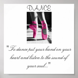 Mädchen tanzen, ", um zu tanzen setzten Ihre Hand Poster