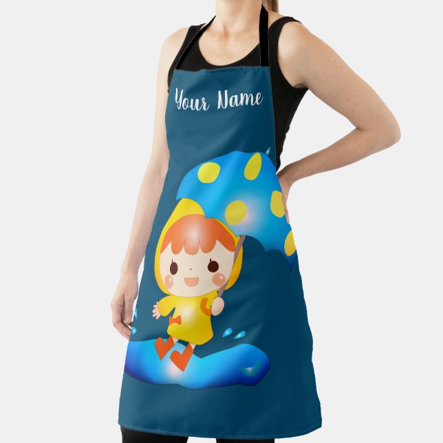 Mädchen tanzen unter dem Regen Schürze (InSitu)