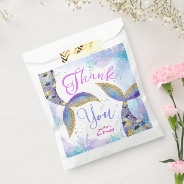 Mädchen tauchen in fünf Meerjungfrau 5. Geburtstag Geschenktütchen (Versiegelt)