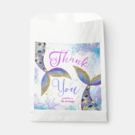 Mädchen tauchen in fünf Meerjungfrau 5. Geburtstag Geschenktütchen