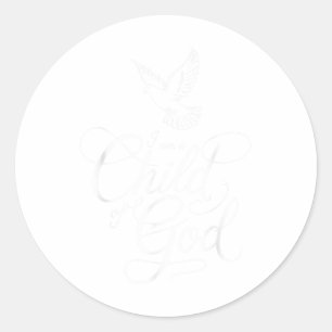 Mädchen Tee Ich bin ein Kind Gottes Niedlichen Chr Runder Aufkleber
