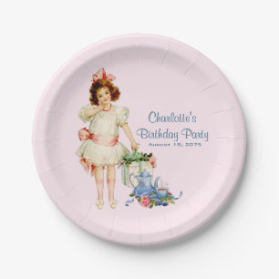 Mädchen-Teeparty Pappteller