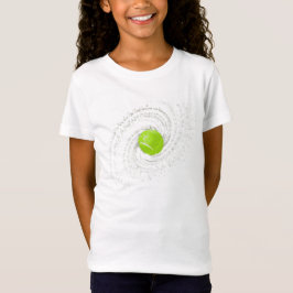Mädchen-Tennis-Ball Topspin Glitzern T-Shirt