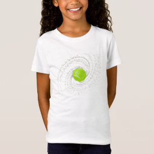 Mädchen-Tennis-Ball Topspin Glitzern T-Shirt
