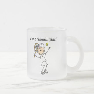 Mädchen-Tennis-Stern-T - Shirts und Geschenke Mattglastasse