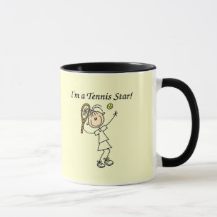 Mädchen-Tennis-Stern-T - Shirts und Geschenke Tasse