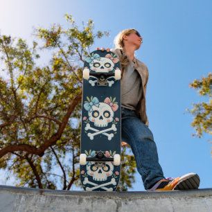 Mädchen-Totenkopf-Skateboard Skateboard