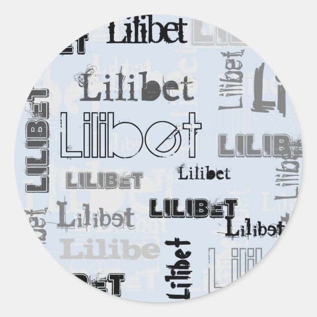 Mädchen Trendy Named Dusty Blue Geschenke Zubehör Runder Aufkleber (Vorderseite)