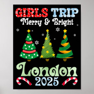 Mädchen-Trip Merry Bright Weihnachten in London Fe Poster