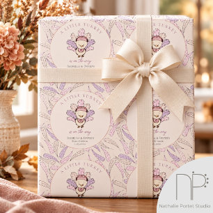 Mädchen Truthahn Erntedankfest Herbst Babyparty Geschenkpapier