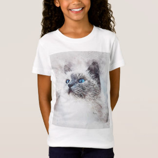Mädchen TShirt Kleine Katze